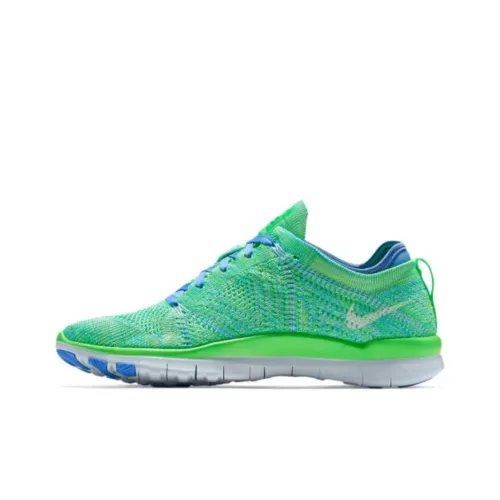 Nike Free TR Flyknit Voltage Green Chalk Blue Women's