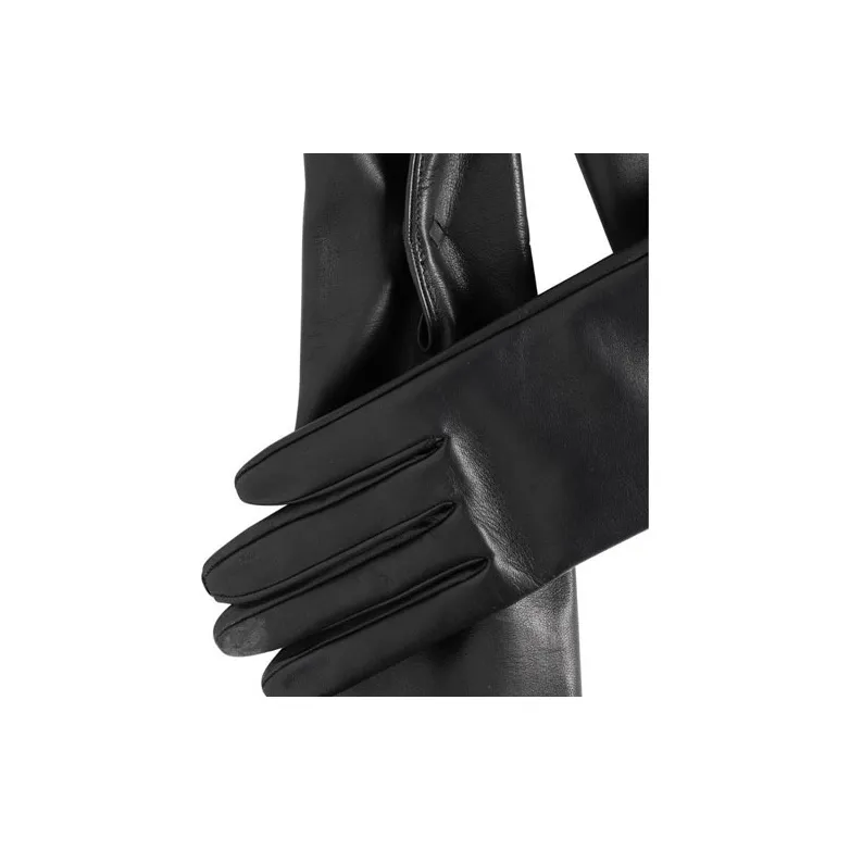PRADA Genuine Leather Gloves Women's Black-2