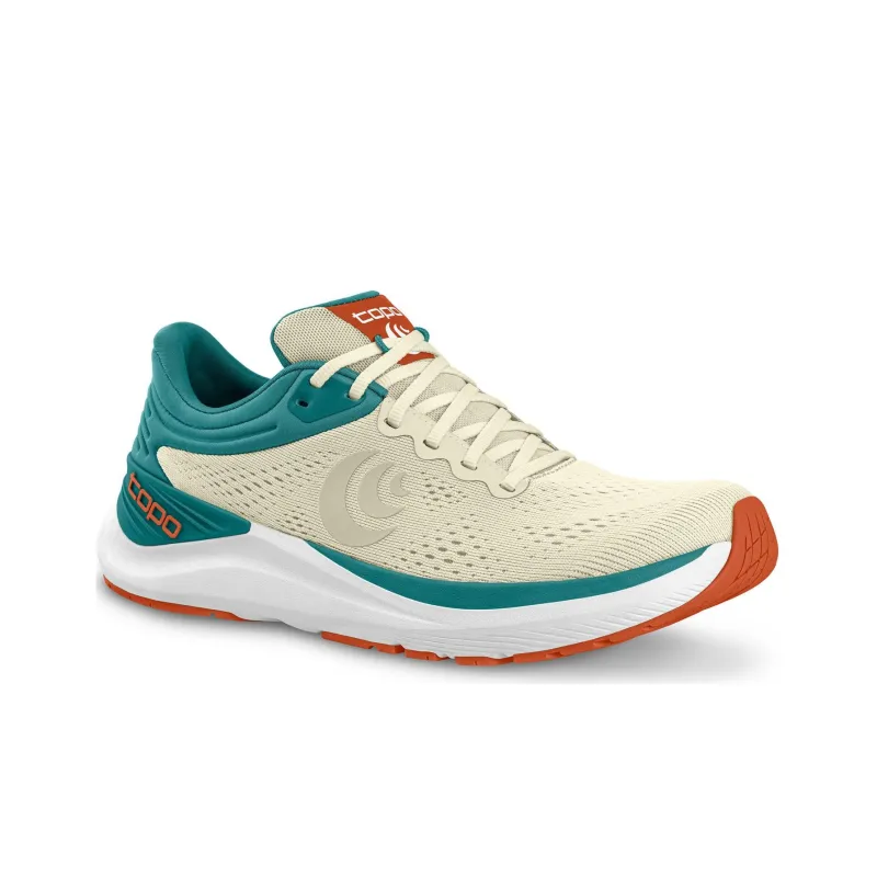 Topo Athletic Non-slip Lightweight Low-Top Running Shoes Men's Beige Cyan-1