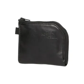 THE NORTH FACE Fabric With Cow Leather Wallet Unisex Black