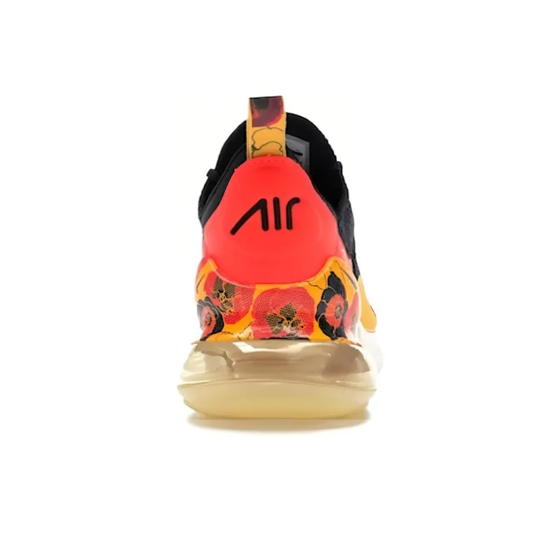 Nike Air Max 270 Floral Black Crimson Gold Women's-3