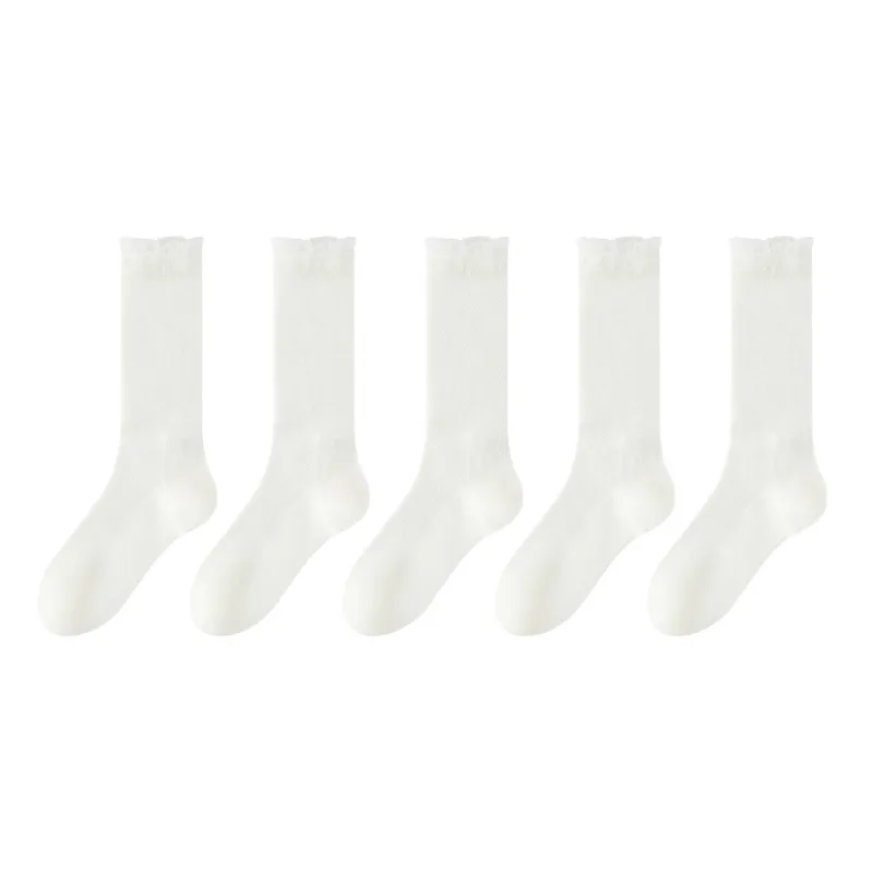 MIIOW Mid Calf Socks Women's 5 Pack-25
