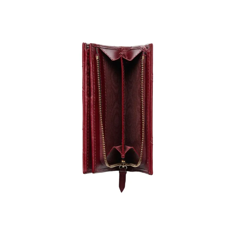 GUCCI GG Marmont Leather Wallet Women's Red-4