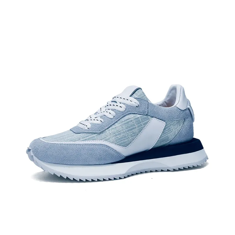 Wdg Anti Slip And Wear Resistant Height Increasing Low Top Chunky Sneakers Unisex Gray-2