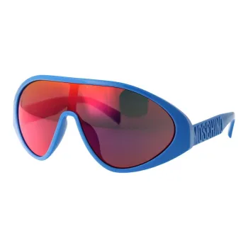 MOSCHINO Irregular Shape Sunglasses Women's Blue