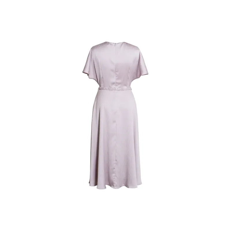 ROEYSHOUSE Short Sleeved Dresses Women's Light Purple-1
