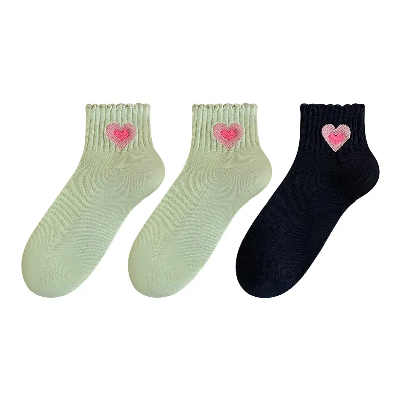 XXLLG Spring And Fall Short Socks Women's 3 Pack-10