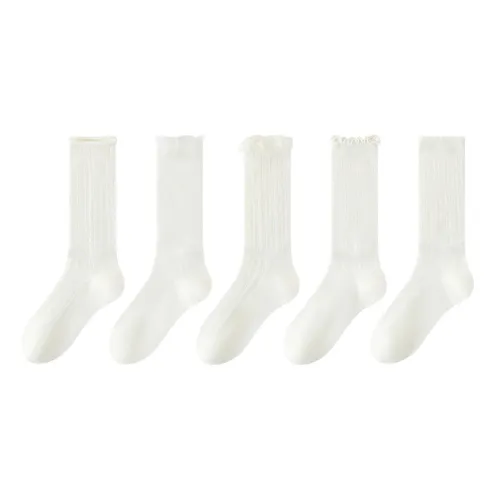 MIIOW Mid Calf Socks Women's 5 Pack