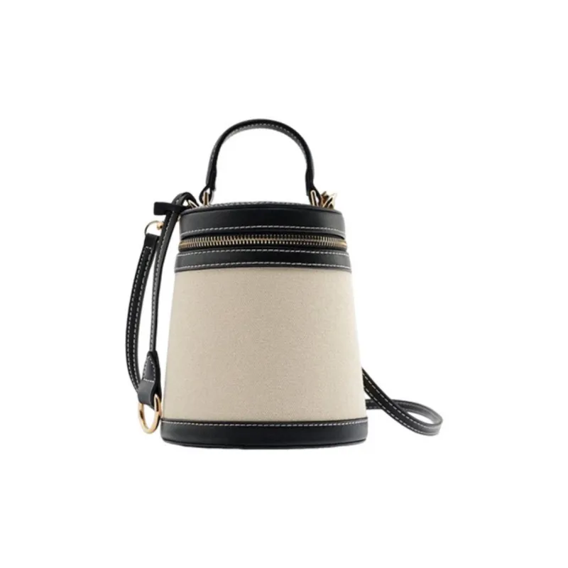MARKANGARO Canvas Bucket Bag, Shoulder Bag, Crossbody Handbag Medium Size Women's Apricot/Brown/Khaki/Black-14