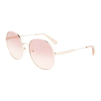LONGCHAMP Round Sunglasses Women's Gold