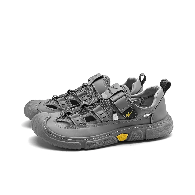 Binary Slip Resistant, Abrasion Resistant, Waterproof, And Breathable Lightweight Low Top Casual Shoes Men's Gray-4