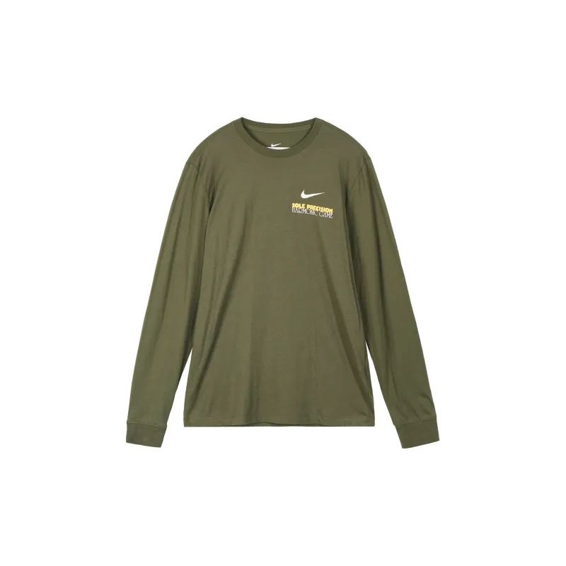 Nike T Shirts Men Khaki Green-0