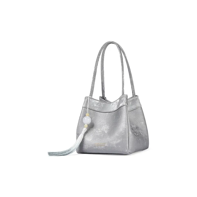 TUCANO PU Shoulder Bag, Crossbody Bag, Handbag Regular Women's Silver/Girly Pink-1