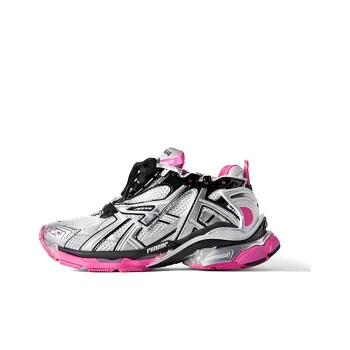 Balenciaga Runner Sneakers 'Silver White Pink Mesh And Nylon' Women's