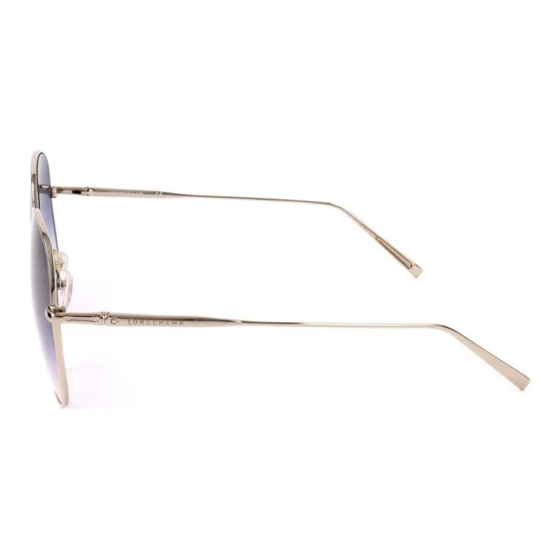 LONGCHAMP Round Sunglasses Women's Gold-2