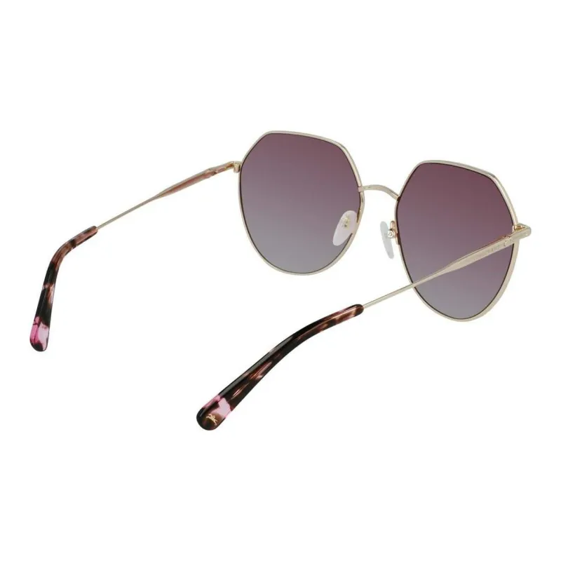 LONGCHAMP Irregular Shape Sunglasses Women's Gold-5