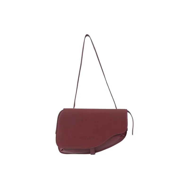 Folli Follie Synthetic Leather Shoulder Bag Unisex Burgundy-0