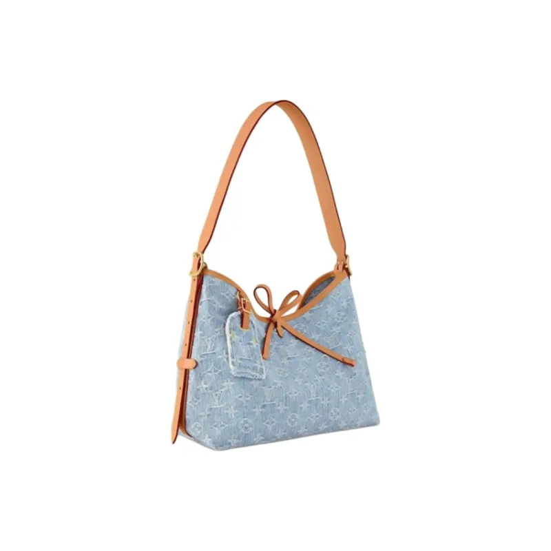 LOUIS VUITTON CarryAll Pm Sky Blue Denim-1