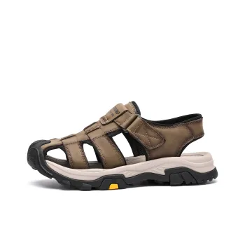 TRUMPPIPE Beach Sandals Men's Khaki