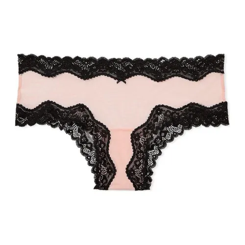 Victoria's Secret PINK Tease Mesh Lace Trim Cheeky Panty / PP Underpants Women's 1 Pack Pink