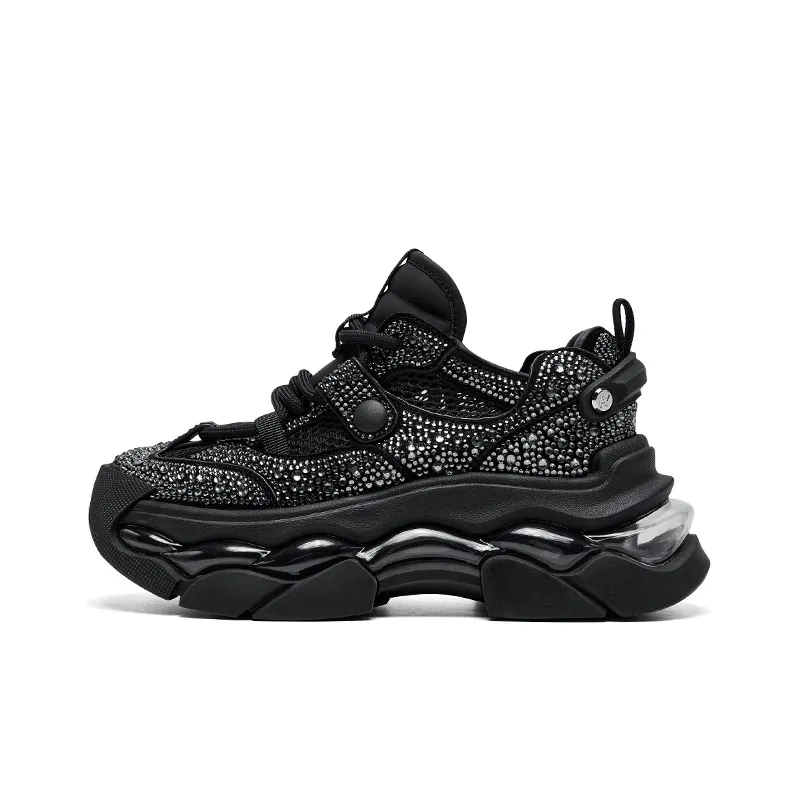 CHERYKALLY Breathable Coverage Support Low-Top Chunky Sneakers Women's-6