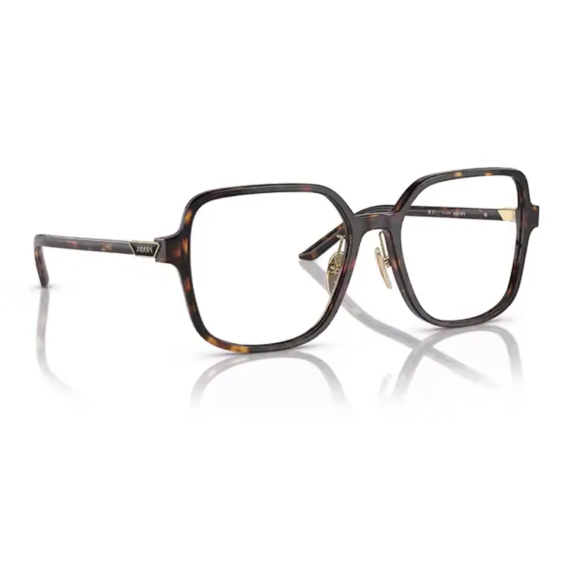 PRADA Plate Frame Irregular Shape Eyeglass Frames Unisex Tortoiseshell-1