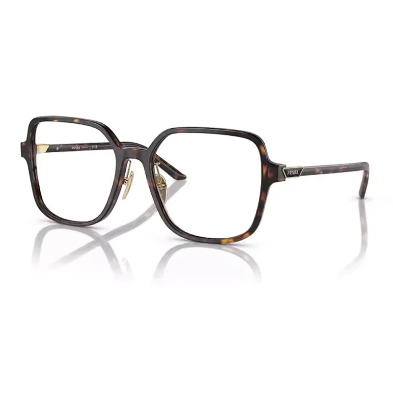 PRADA Plate Frame Irregular Shape Eyeglass Frames Unisex Tortoiseshell-0