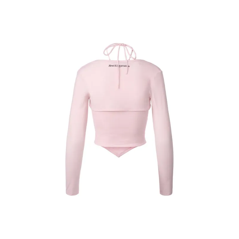 Rest&Recreation SS24 BOLERO + HALTER TOP Casual Suit Women's INDIPINK/Indian Pink-1