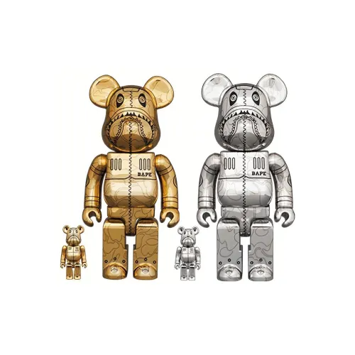 BE@RBRICK SORAYAMA × BAPE(R) CAMO SHARK 1000％ GOLD