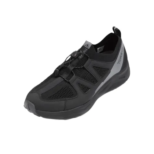 TOREAD Anti Slip Wear Resistant Low Top Hiking Shoes Men's Black Gray