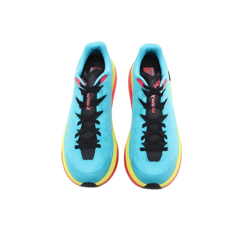 HOKA ONE ONE Cushioning Slip Resistant Low Top Casual Running Shoes Unisex Blue Yellow-3