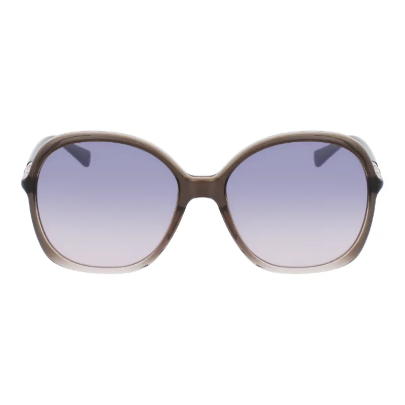 LONGCHAMP Irregular Shape Sunglasses Women's Black-1