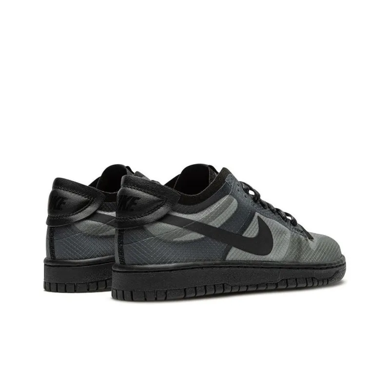 OFF-WHITE x Nike Dunk Anti-Slip Wear-Resistant Low-Top Skateboard Shoes Men's Black Gray-3