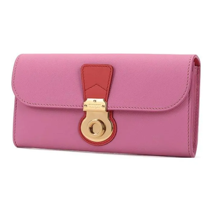 Burberry Leather Wallet Women's Pink-1