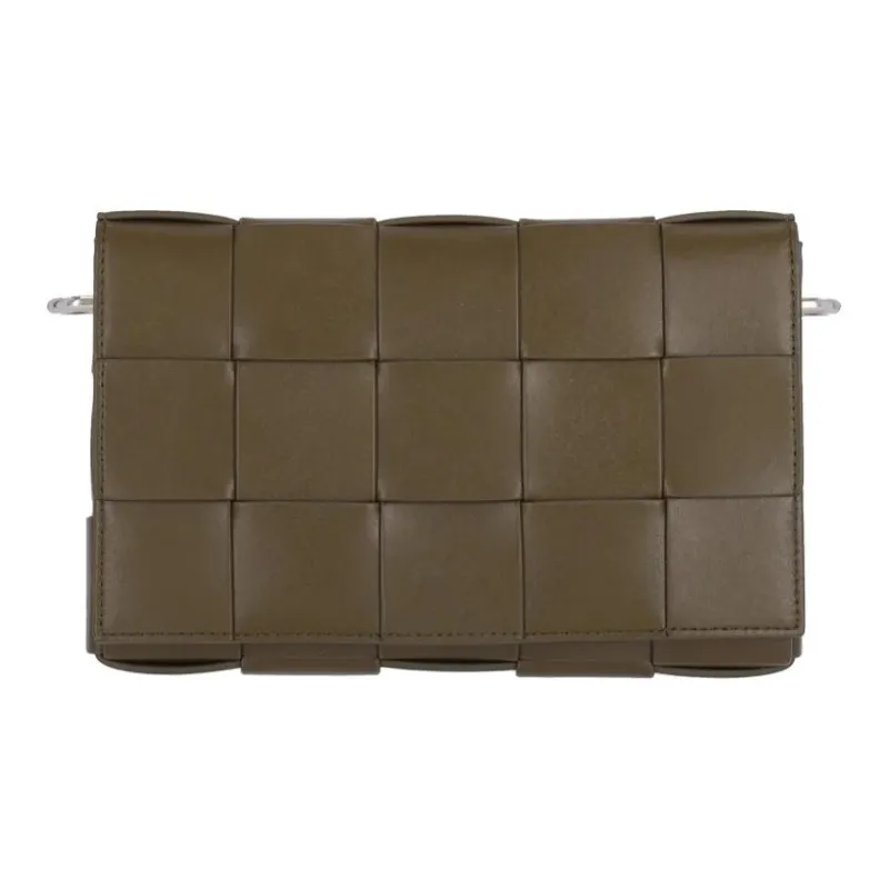 Bottega Veneta Leather Crossbody Bag Shoulder Bag Men's Green-0