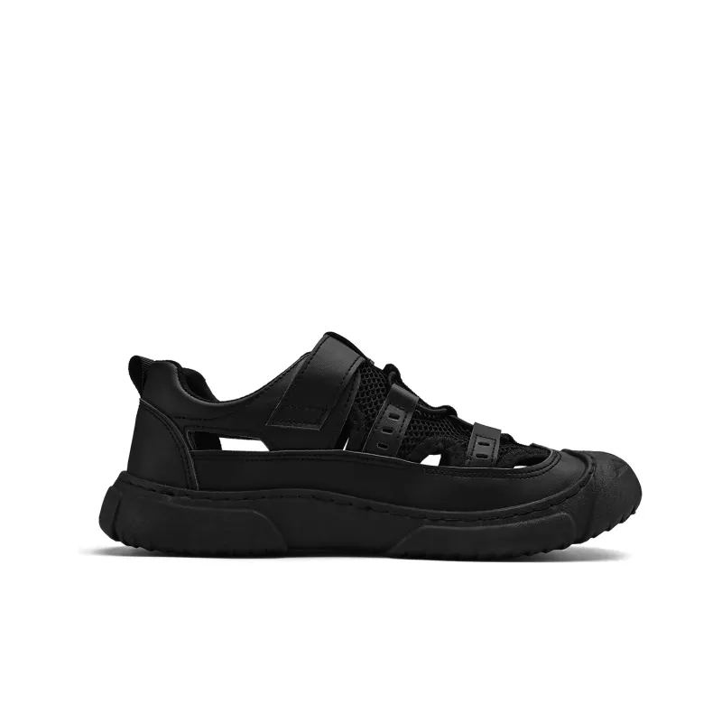 Binary Slip Resistant, Abrasion Resistant, Waterproof, And Breathable Lightweight Low Top Casual Shoes Men's Black-1