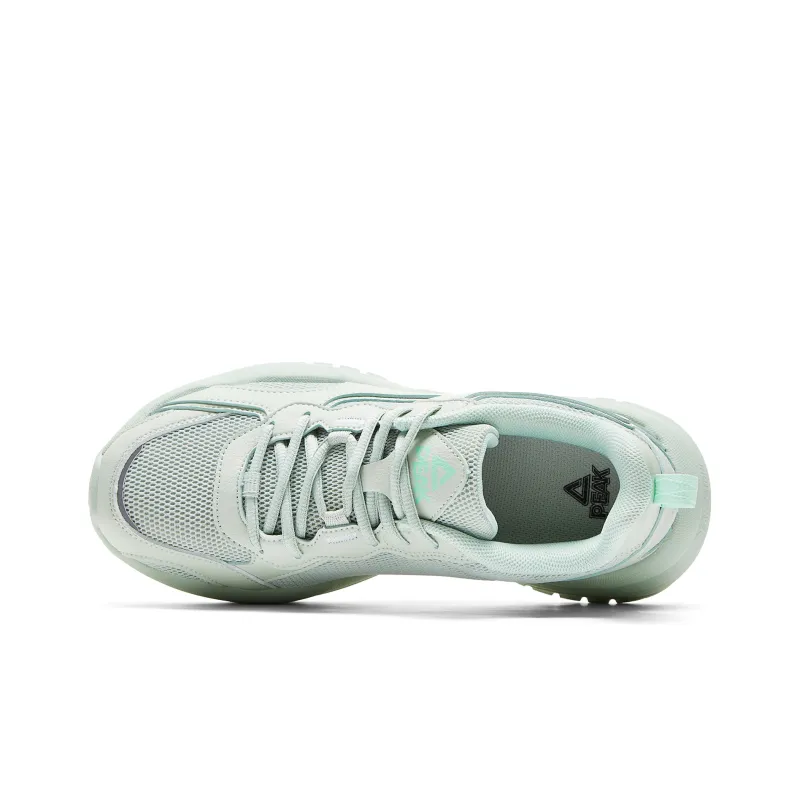 PEAK Cushioned Wear Resistant Breathable Slip Resistant Low Top Casual Shoes Women's Pea Green-3