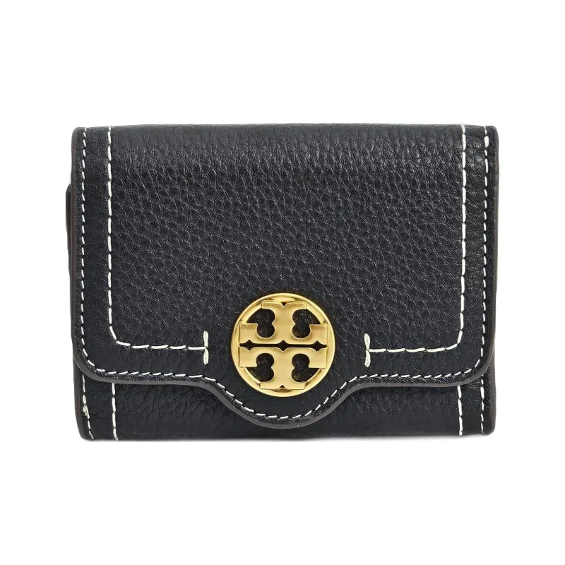 TORY BURCH Leather Wallet Medium Size Women's Black-0