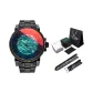 Iridescent Frosted Black-Steel Band Style