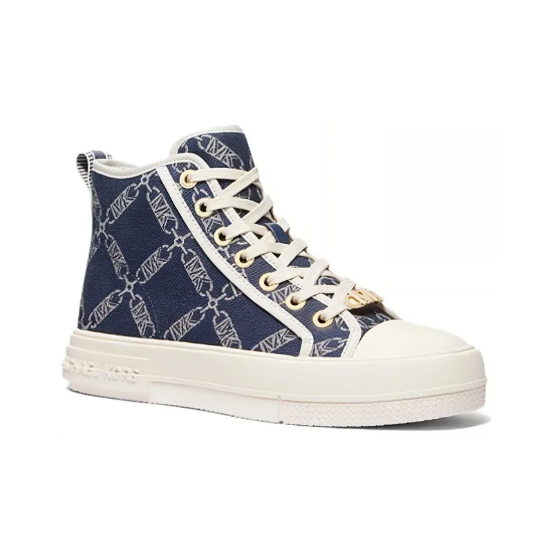 MICHAEL KORS Slip Resistant High Top Skateboard Shoes Women's Marine Blue-2