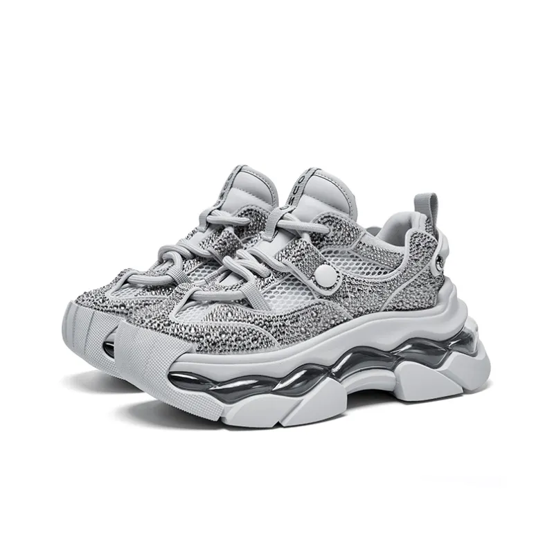 CHERYKALLY Breathable Coverage Support Low-Top Chunky Sneakers Women's-1