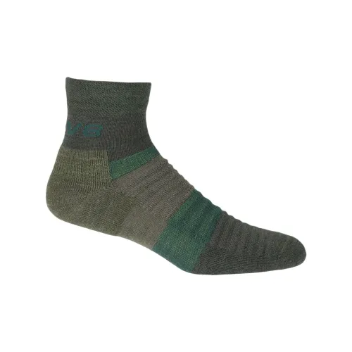 INOV 8 다크 그린 혼합 색상 남녀공용 크루 삭스
