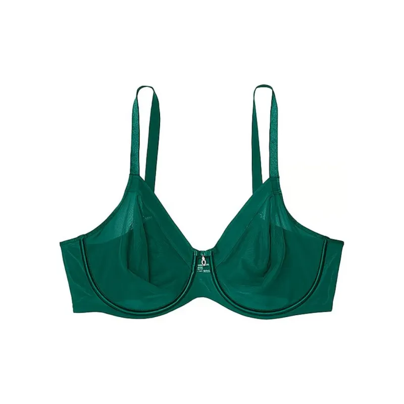 Victoria's Secret Sheer Mesh Unlined Underwire Bra Bra Women's Aventurine/Jasper-0