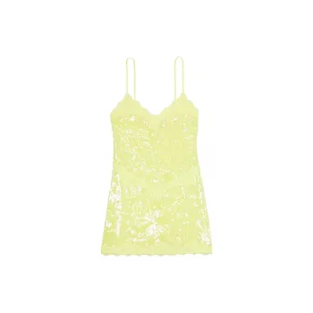 Victoria's Secret PINK/VICTORIA'S SECRET Sequin Mini Slip Dress/CG Nightgown Women's Green