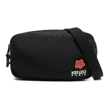KENZO Nylon Fanny Pack, Shoulder Bag, Crossbody Bag Regular Men's Black