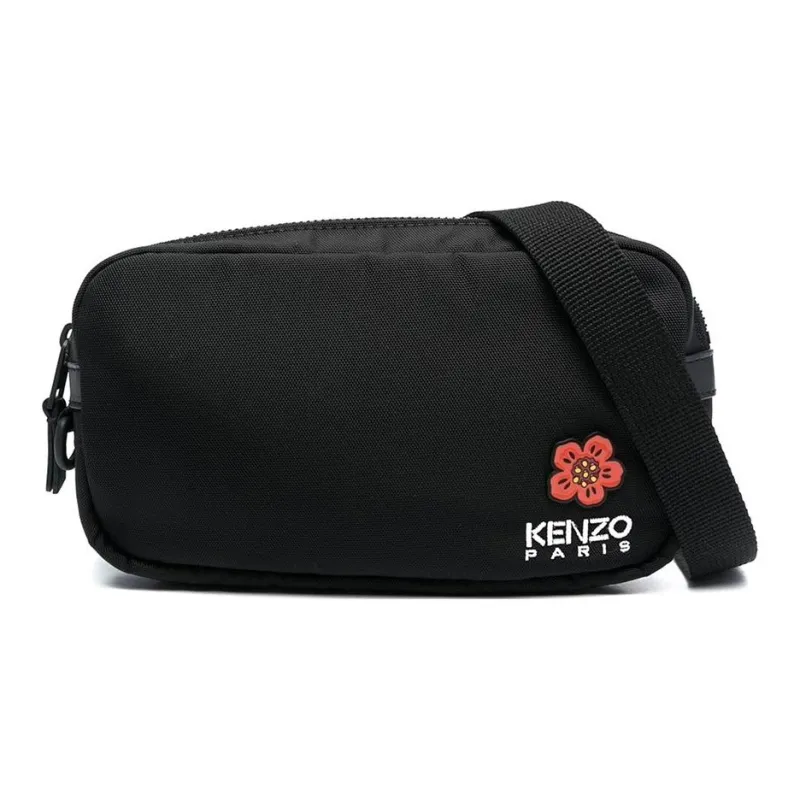 KENZO Nylon Fanny Pack, Shoulder Bag, Crossbody Bag Regular Men's Black-0