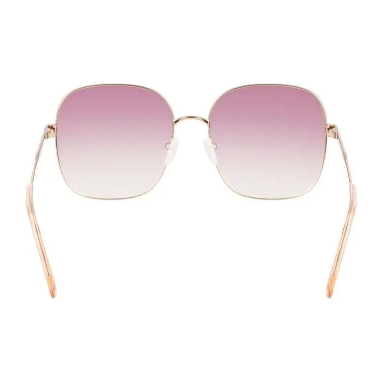LONGCHAMP Square Sunglasses Women's Silver-4