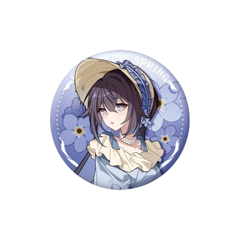 MIHOYO Honkai 3 Flower Festival Spring Glow Collection Tinplate Eliskaiana Badges-4