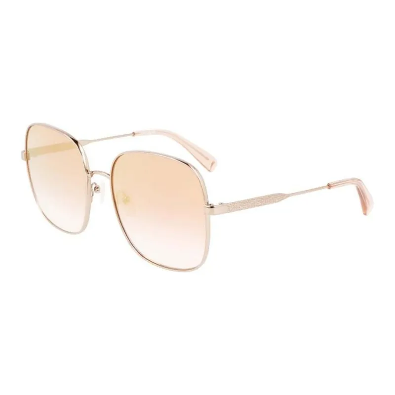 LONGCHAMP Square Sunglasses Women's Silver-0