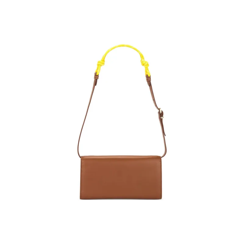 MIU MIU Smooth Leather Wallet Purse Women's Cognac Mixed Yellow-2